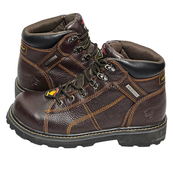 Herman Survivors Mens 10 Brown Waterproof Steel Toe Work Boots Leather Upper NWT Herman Survivors Mens Steel Toe Plower Brown Waterproof Work  main image 2